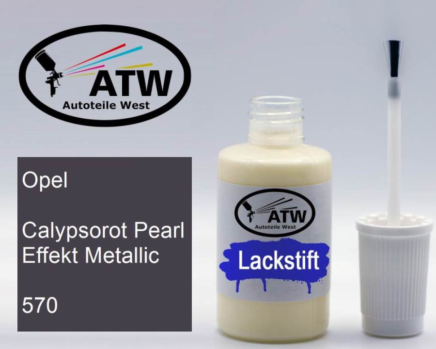 Opel, Calypsorot Pearl Effekt Metallic, 570: 20ml Lackstift, von ATW Autoteile West.